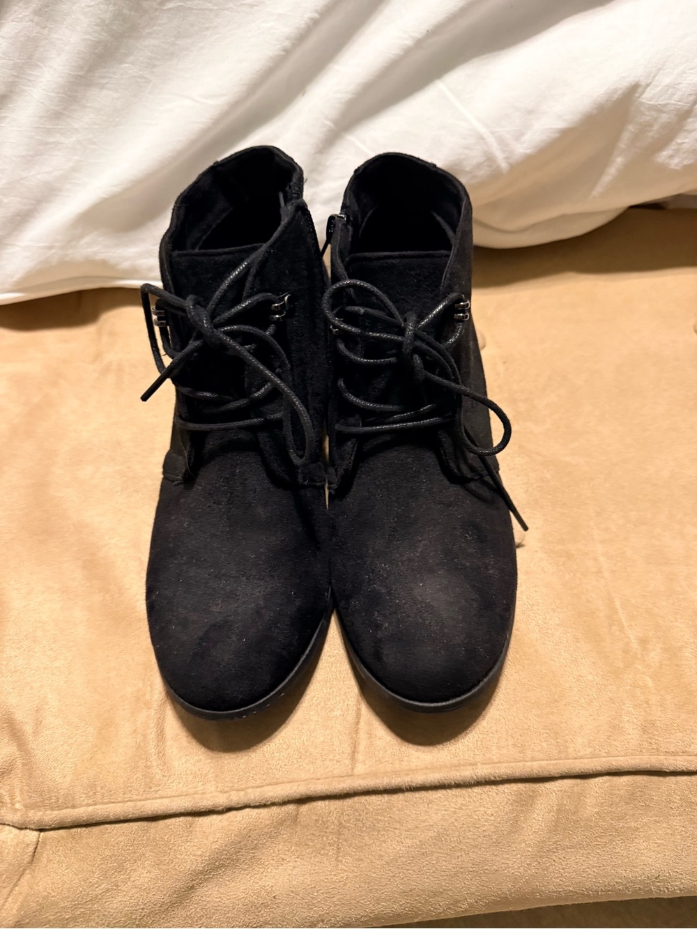 VJH Confort Black Wedge Ankle Boots